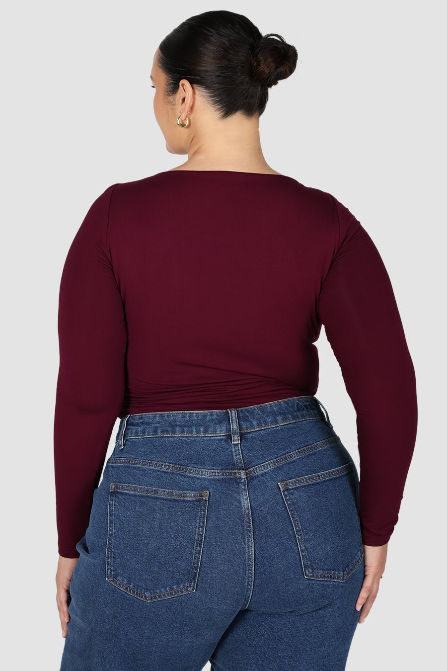 ULTRASOFT ORLA L/S TOP MERLOT - Fayt The Label