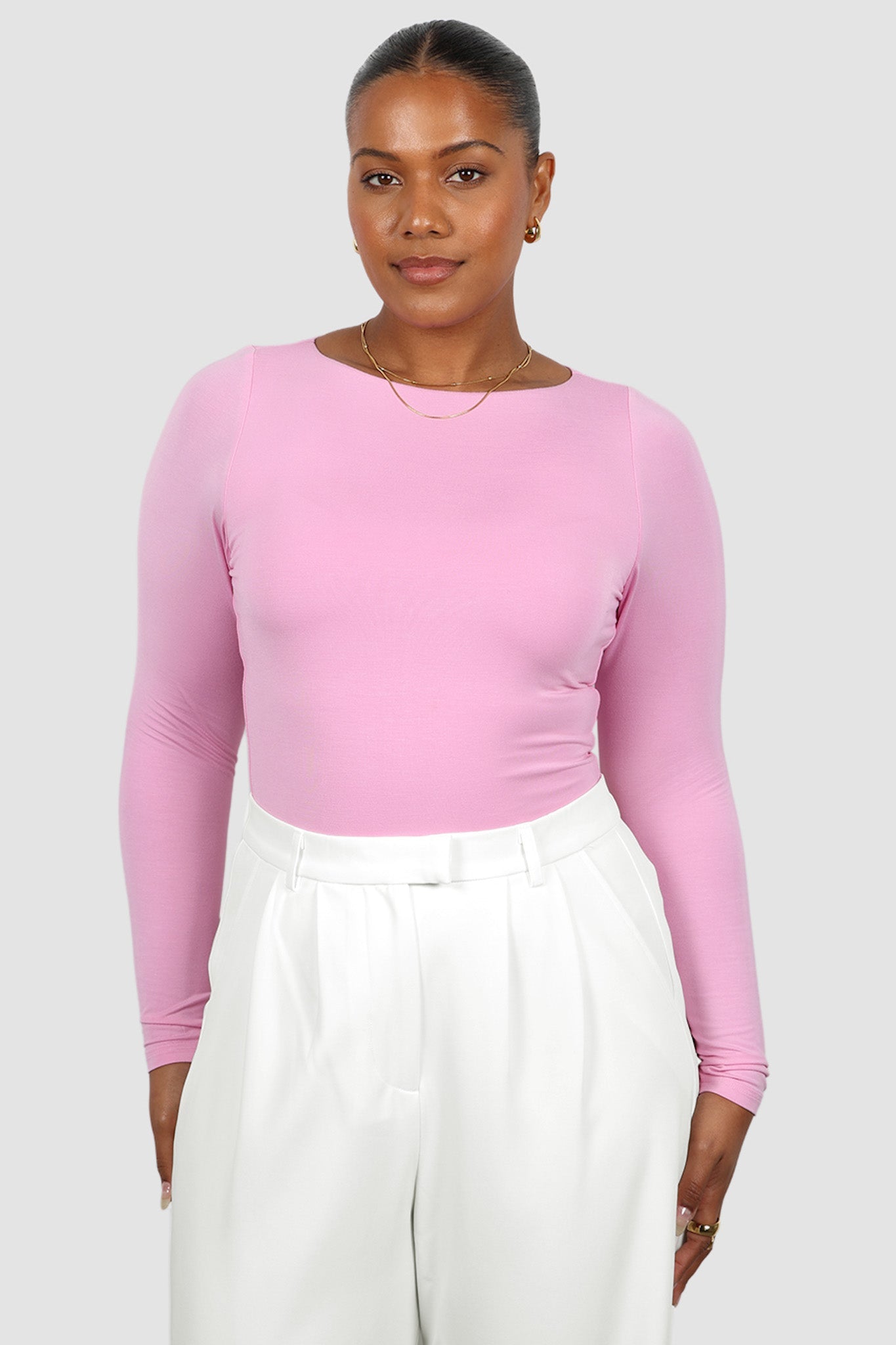 ULTRASOFT ORLA L/S TOP PINK - Fayt The Label