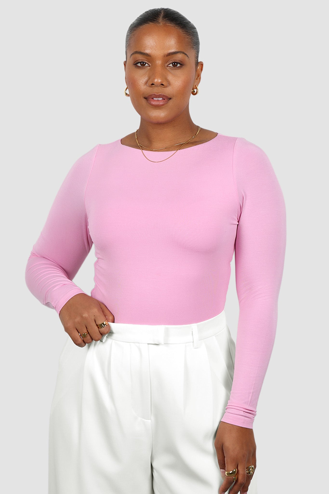 ULTRASOFT ORLA L/S TOP PINK - Fayt The Label