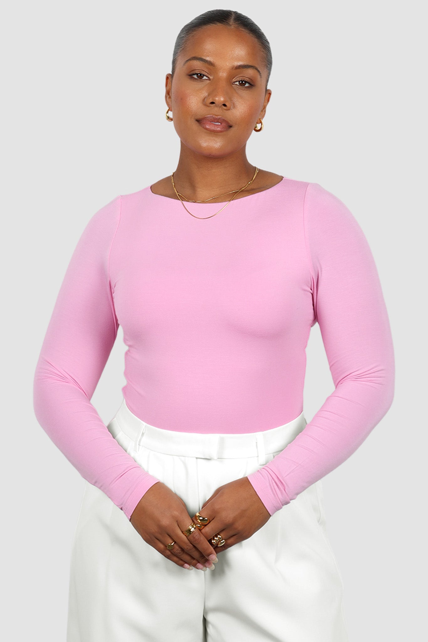 ULTRASOFT ORLA L/S TOP PINK - Fayt The Label