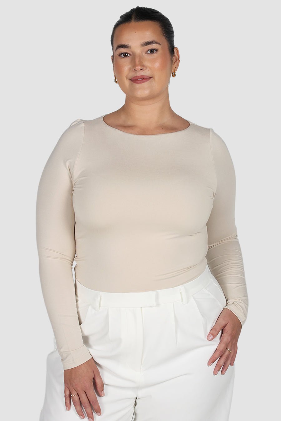 ULTRASOFT ORLA TOP BEIGE - Fayt The Label