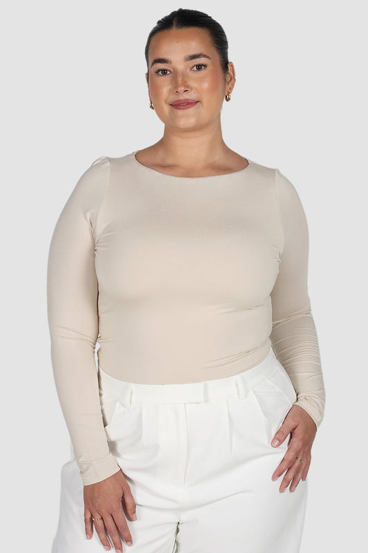 ULTRASOFT ORLA TOP BEIGE - Fayt The Label