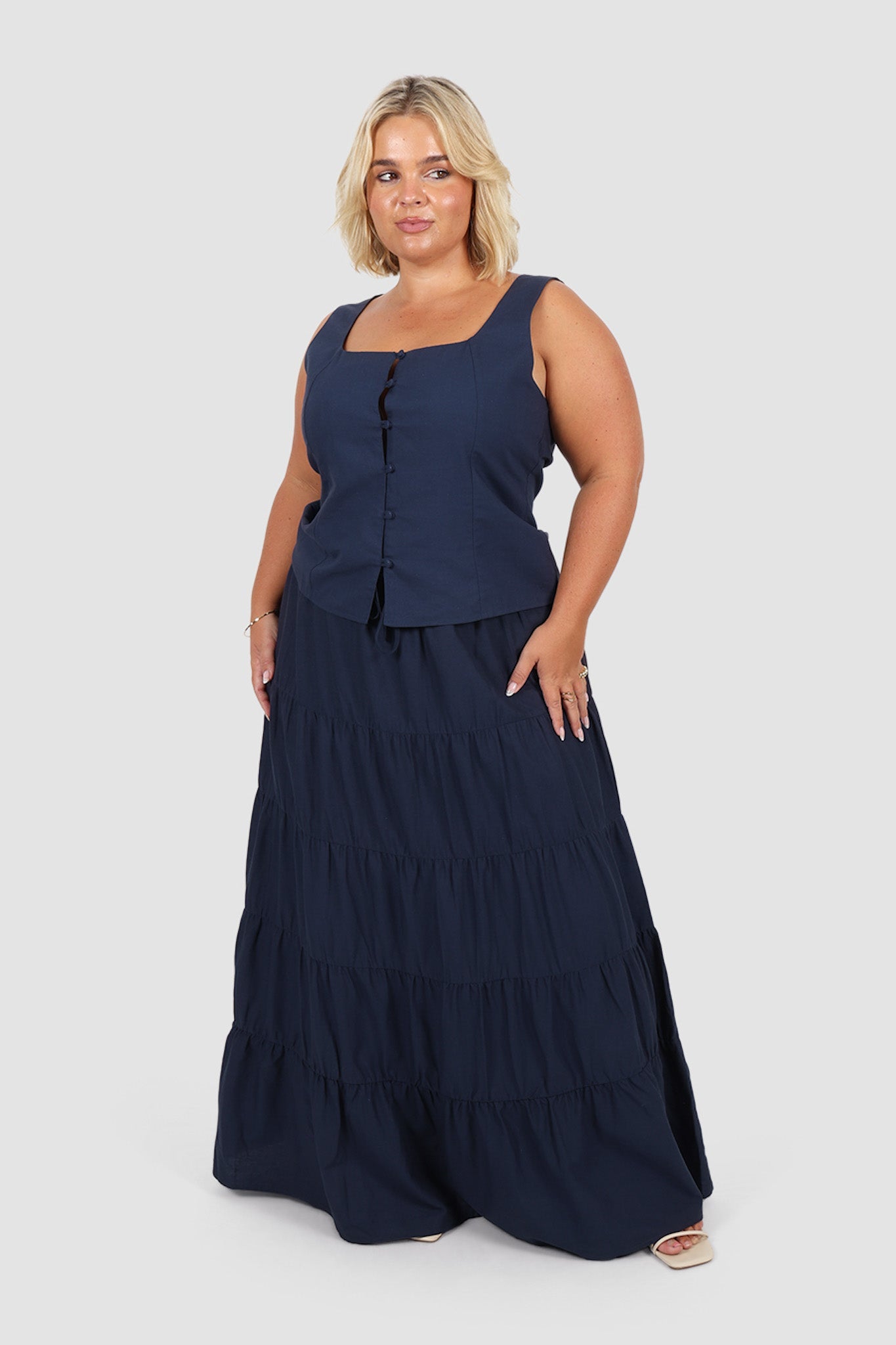 VALENA TOP NAVY - Fayt The Label