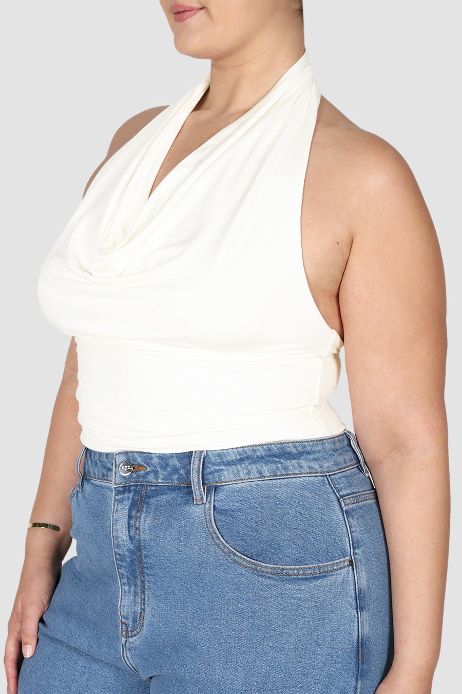 VIVA HALTER TOP WHITE - Fayt The Label