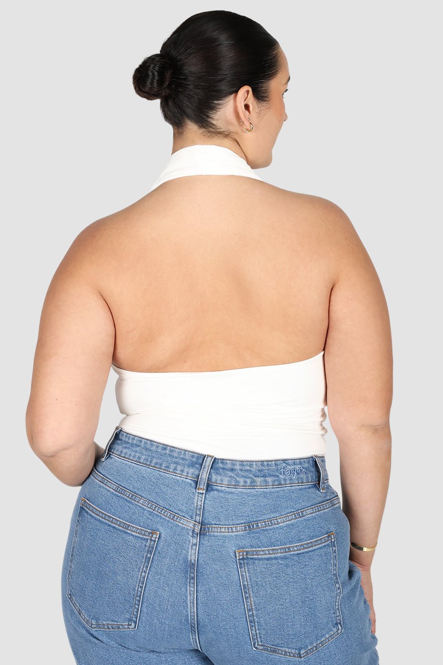 VIVA HALTER TOP WHITE - Fayt The Label