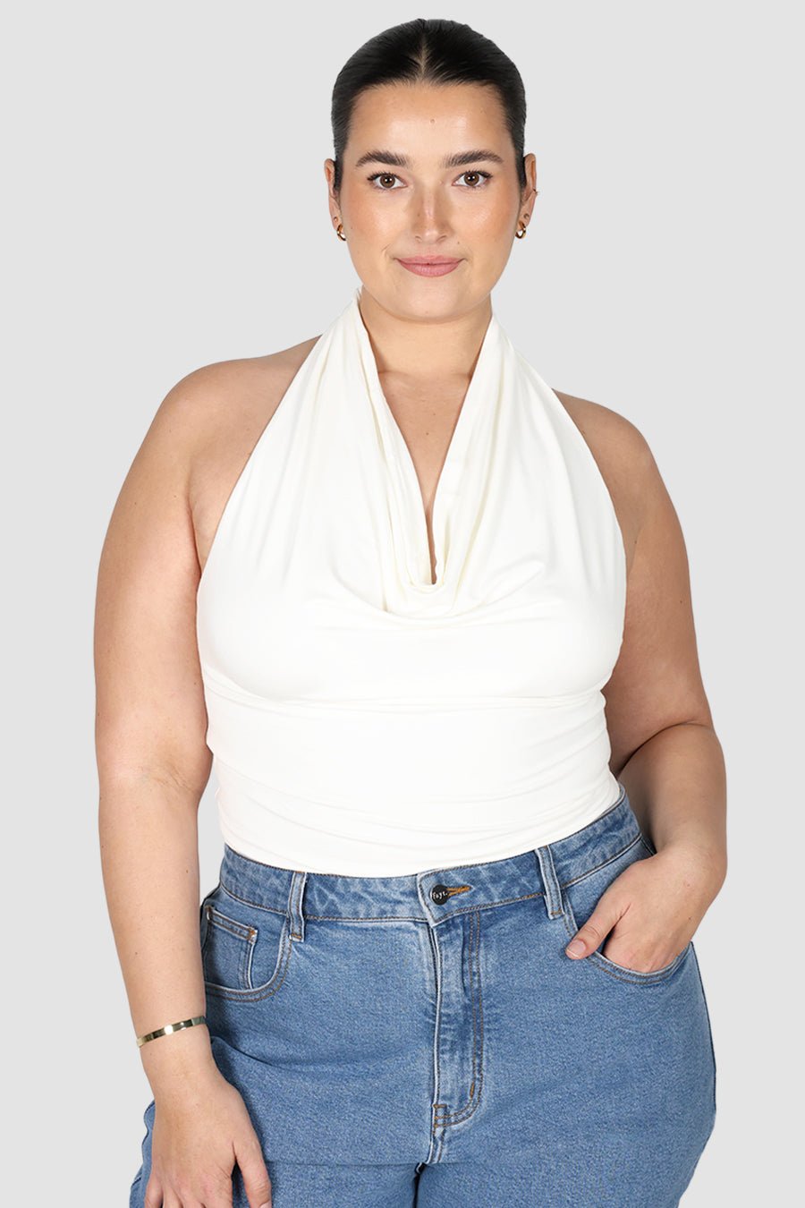 VIVA HALTER TOP WHITE - Fayt The Label