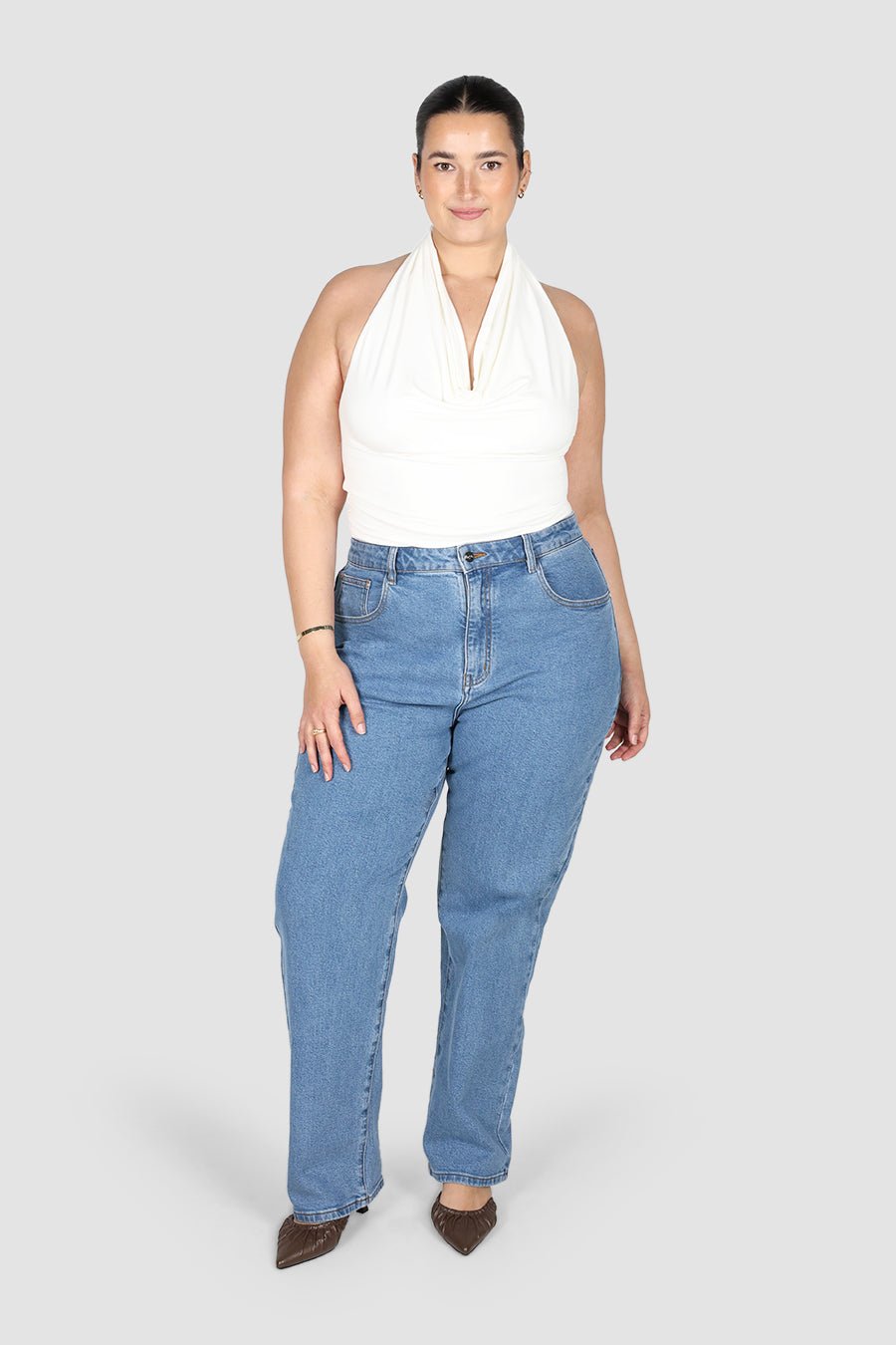 VIVA HALTER TOP WHITE - Fayt The Label