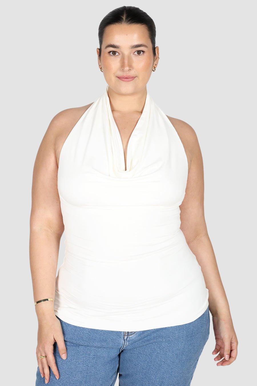 VIVA HALTER TOP WHITE - Fayt The Label