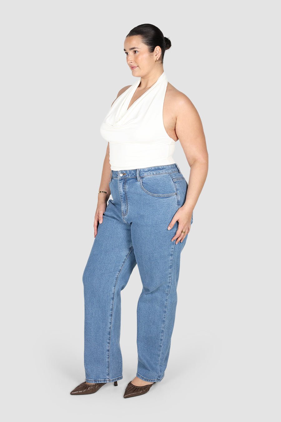 VIVA HALTER TOP WHITE - Fayt The Label