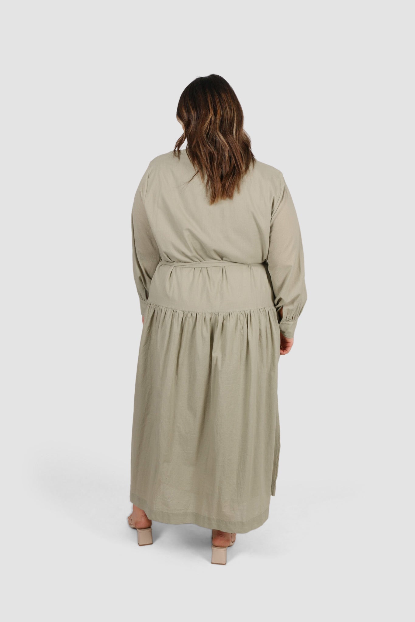 WISTERIA DRESS KHAKI - Fayt The Label