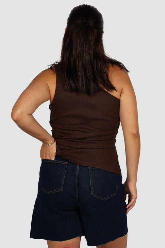 XANTIA KNIT TOP CHOCOLATE - Fayt The Label