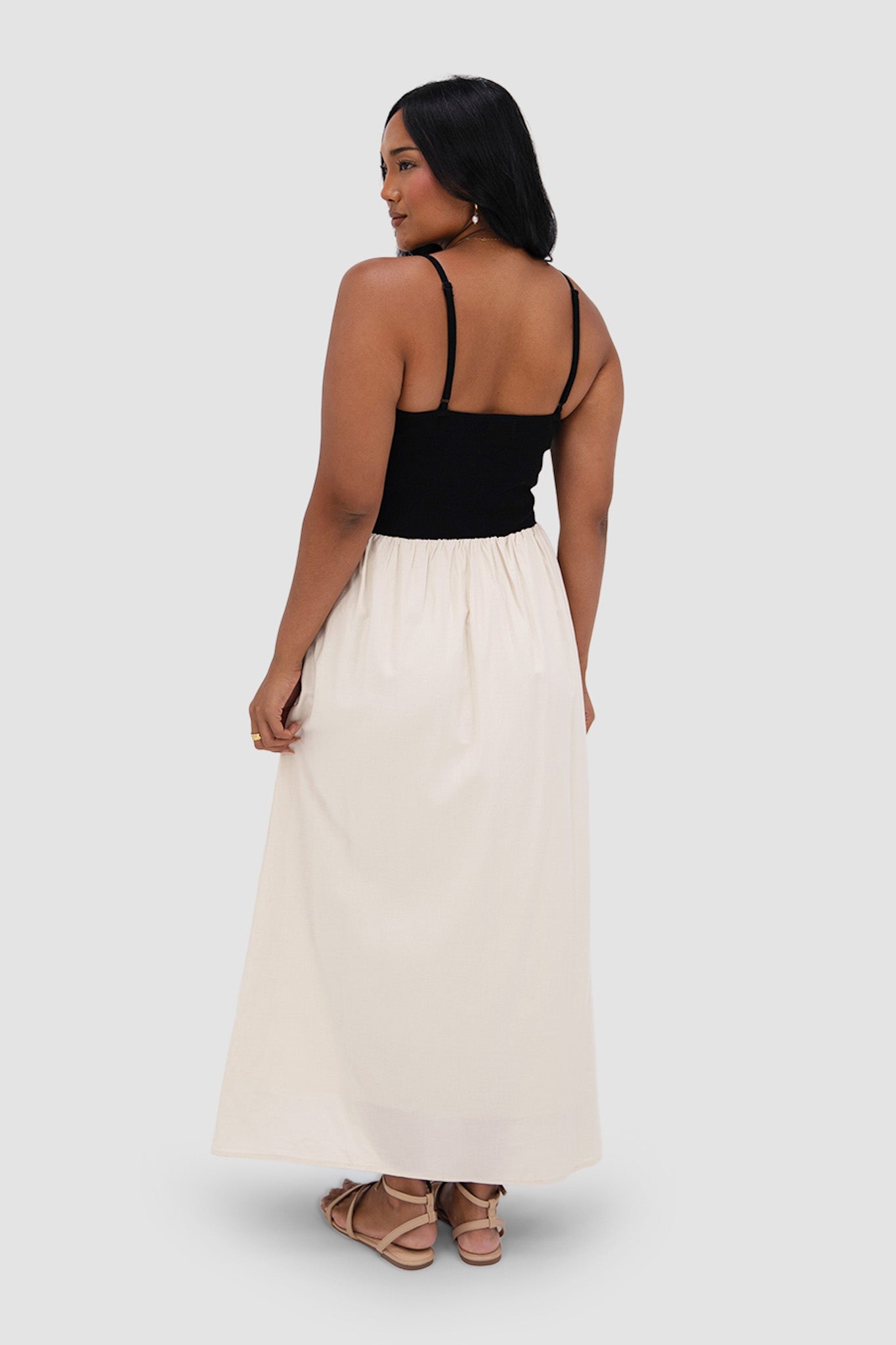 YARA DRESS BLACK/NEUTRAL - Fayt The Label