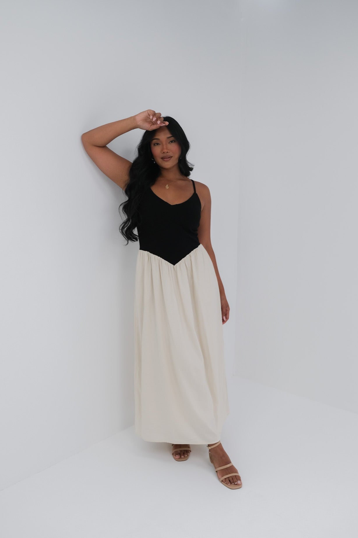 YARA DRESS BLACK/NEUTRAL - Fayt The Label