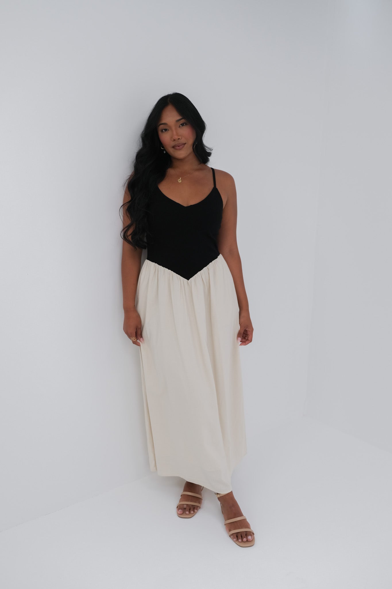 YARA DRESS BLACK/NEUTRAL - Fayt The Label