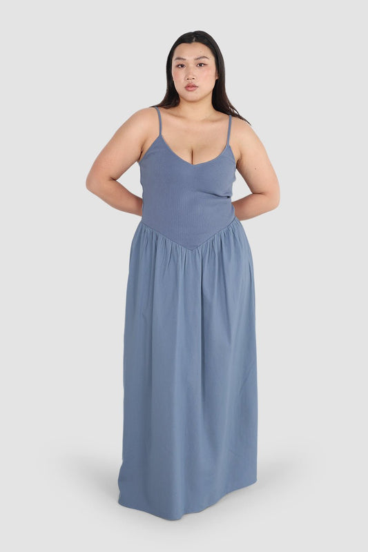 YARA DRESS BLUE - Fayt The Label