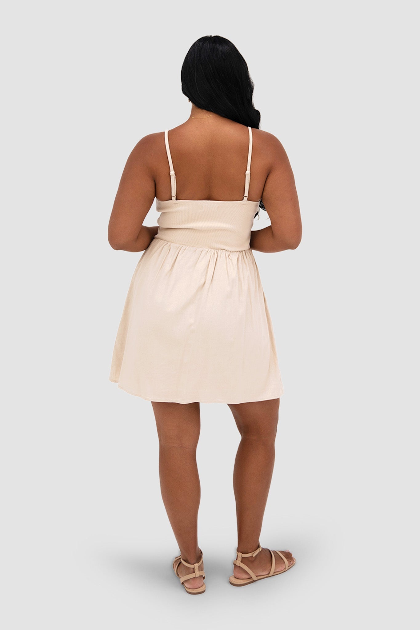 ZAREN MINI DRESS WHEAT - Fayt The Label