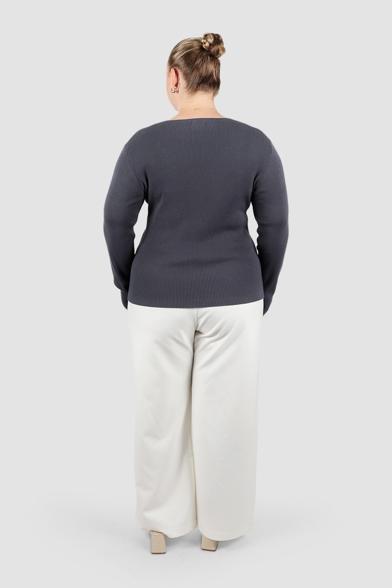 ZERRA KNIT TOP STEEL - Fayt The Label