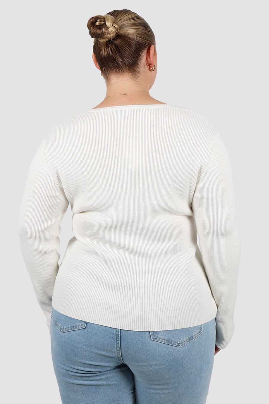 ZERRA KNIT TOP WHITE - Fayt The Label