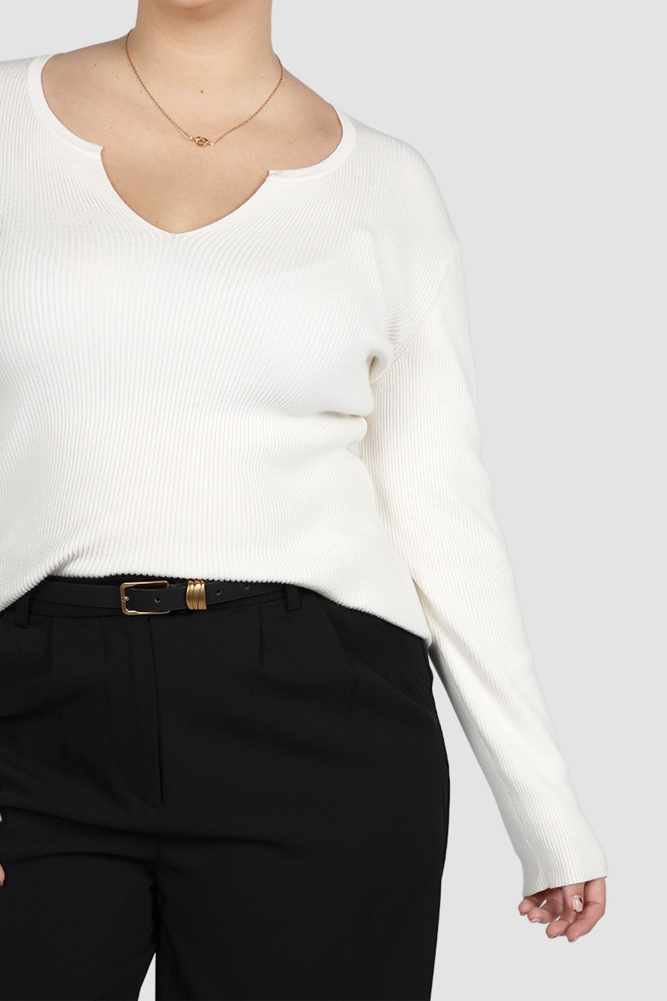 ZERRA KNIT TOP WHITE - Fayt The Label
