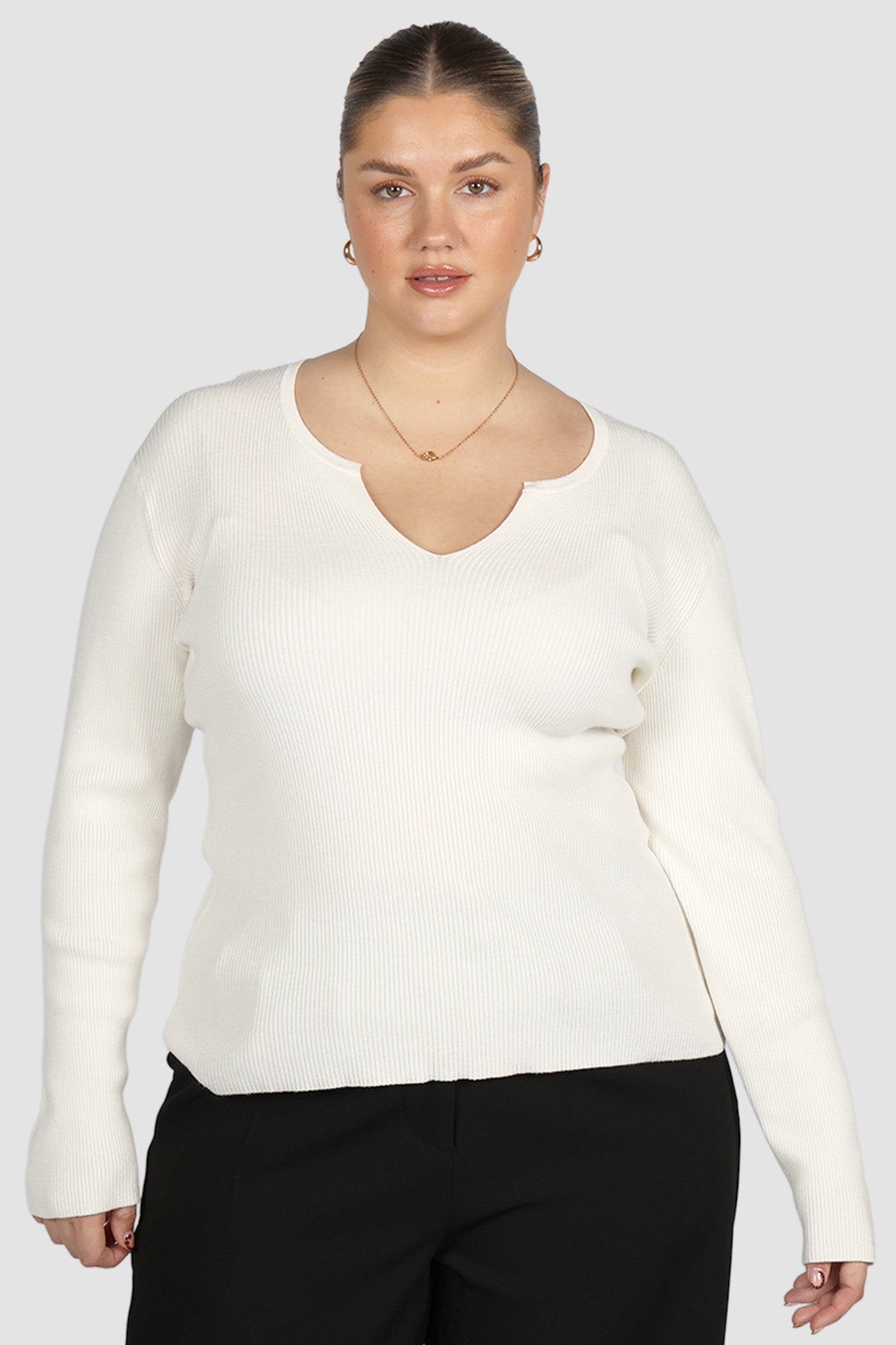 ZERRA KNIT TOP WHITE - Fayt The Label