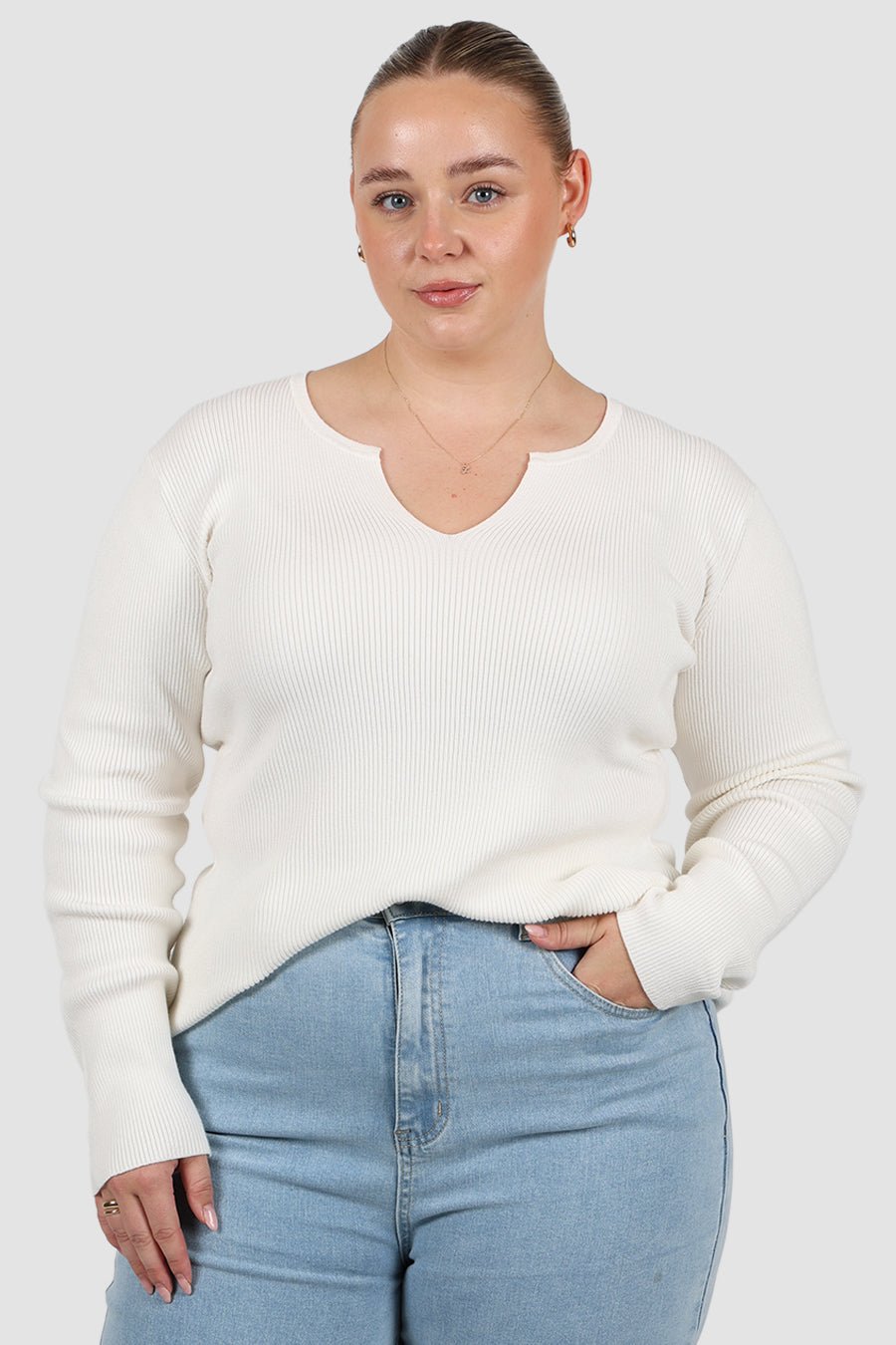 ZERRA KNIT TOP WHITE - Fayt The Label