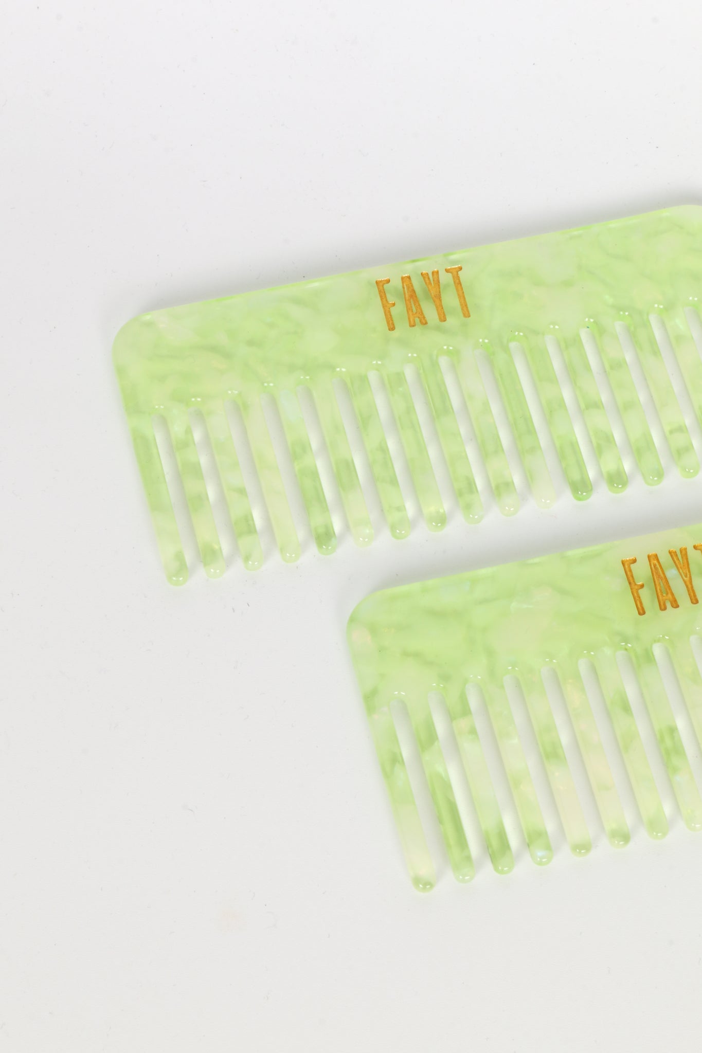 FAYT WIDE TOOTH COMB GREEN