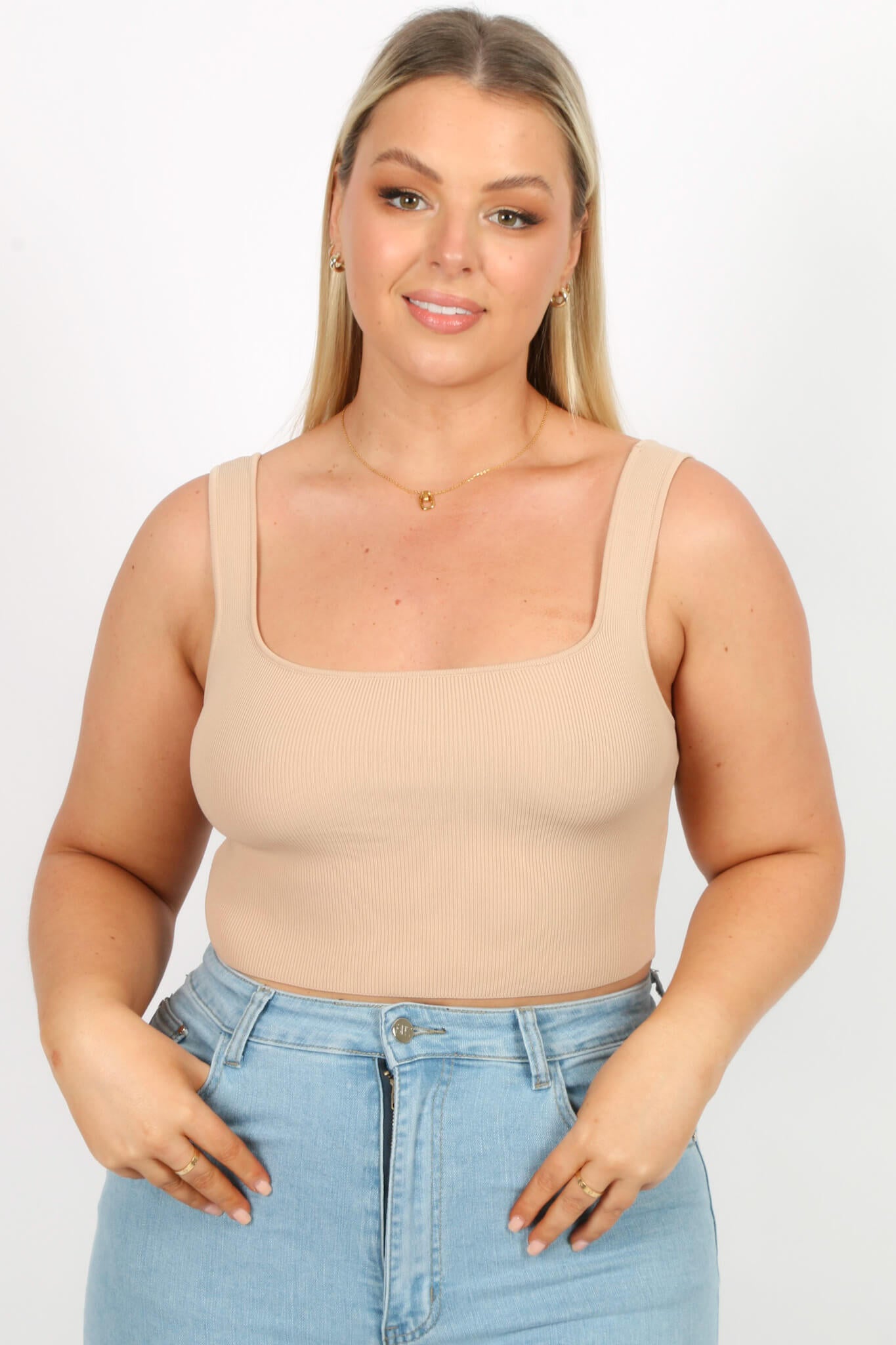 CABO RIBBED TOP NEUTRAL