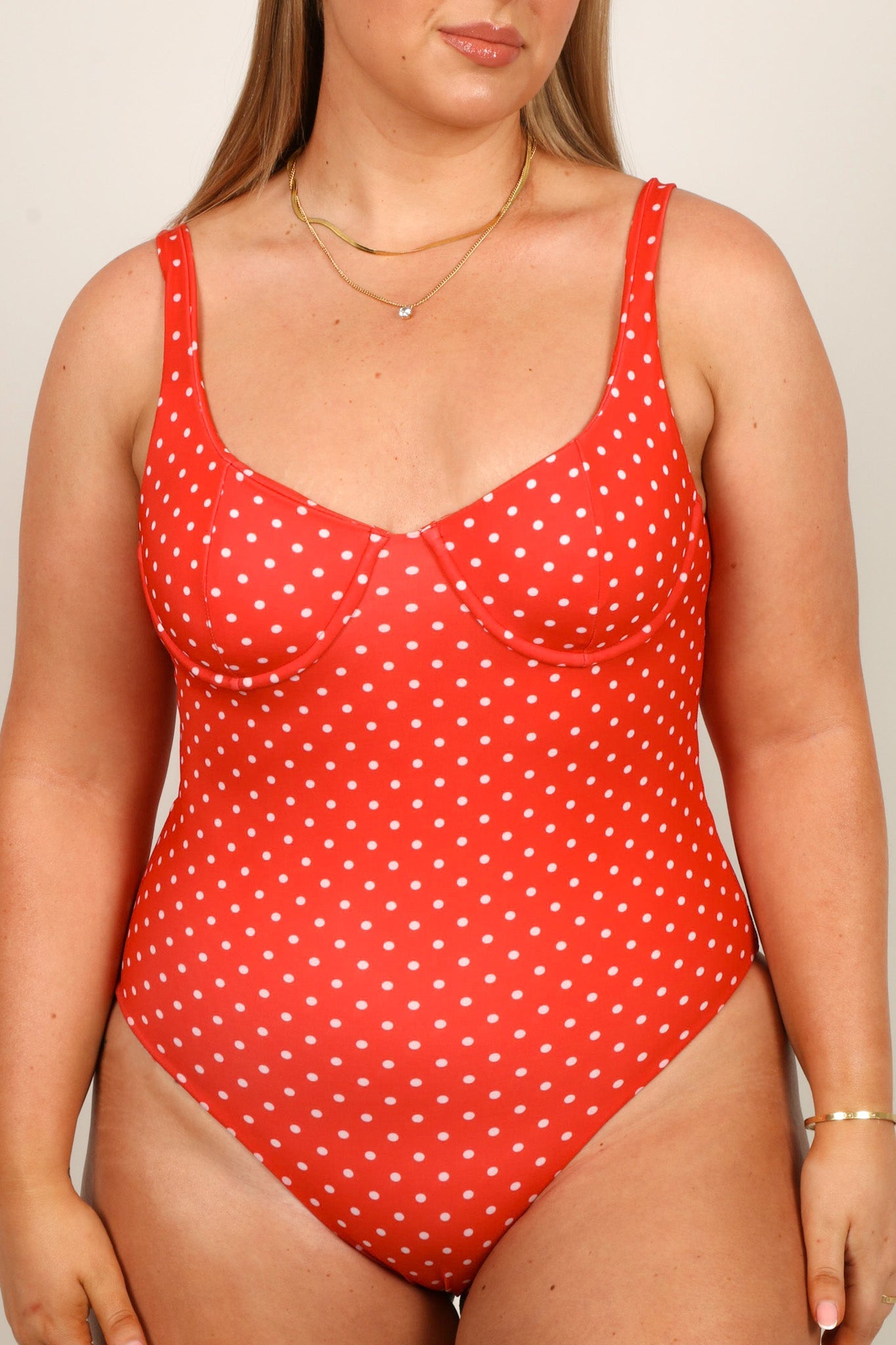 SOLACE SWIMSUIT RED SPOT